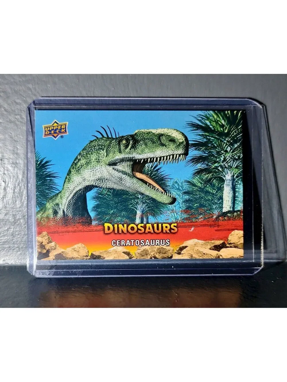 2015 Upper Deck Dinosaurs Ceratosaurus Extinction Red Parallel #66 Card